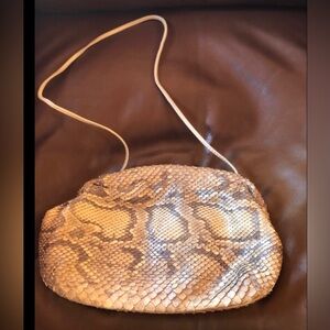 Vintage Hala Genuine Snakeskin Shoulder/Clutch Purse Bag